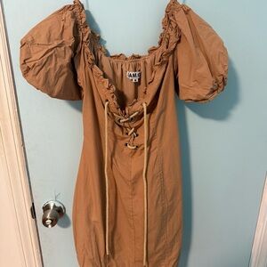 I.AM.GIA Tan Puff Sleeve Dress - M